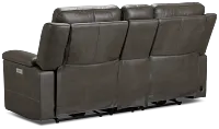 Jayden Gray Micro Power Reclining Console Loveseat