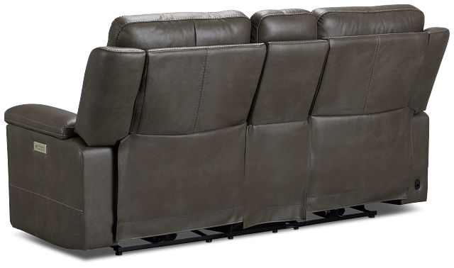Jayden Gray Micro Power Reclining Console Loveseat