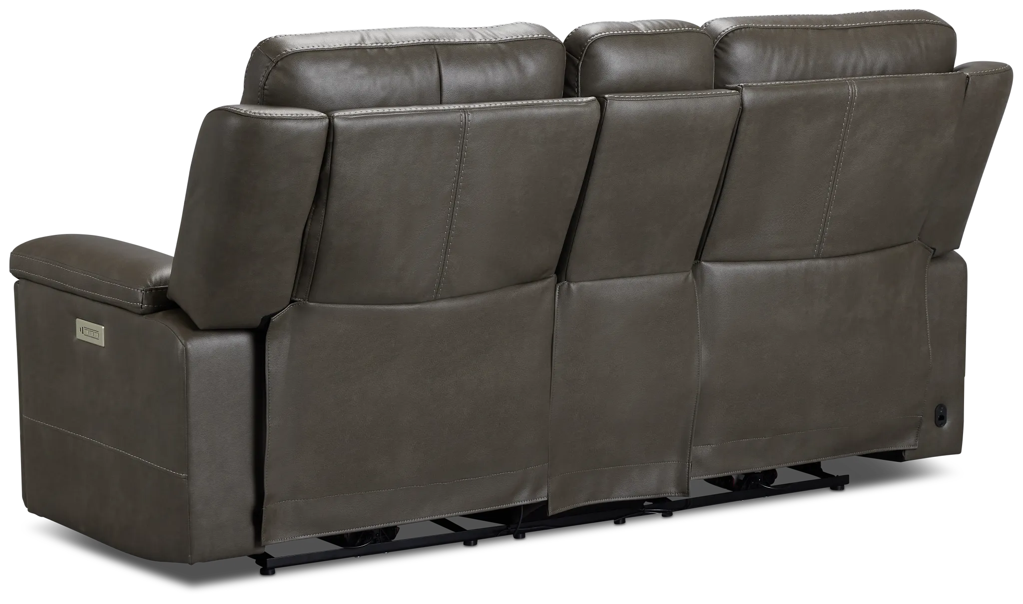 Jayden Gray Micro Power Reclining Console Loveseat