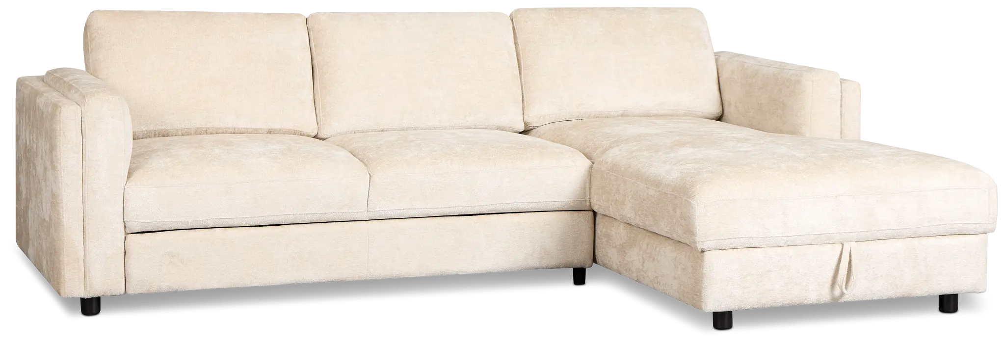 Farren Beige Fabric Small Right Chaise Storage Sleeper Sectional Farren Beige Fabric Small Right Chaise Storage Sleeper Sectional