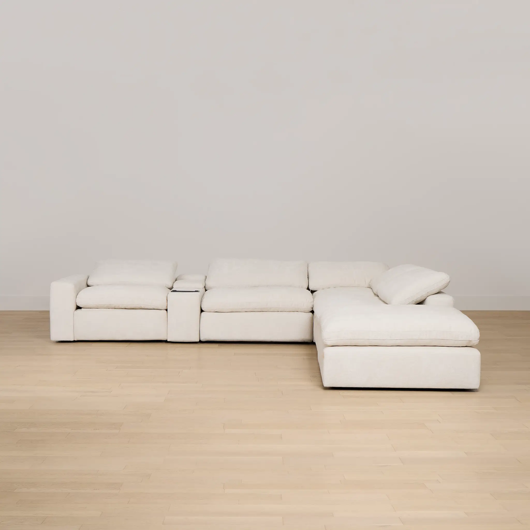 Drift Light Beige Fabric Large Right Bumper Power Reclining Sectional Drift Light Beige Fabric Large Right Bumper Power Reclining Sectional