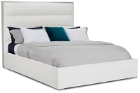 Cortina White Uph Platform Bed