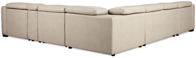 Melody Light Gray Storage Medium Left Power Reclining Chaise Sleeper Sect