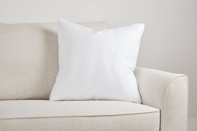 Zeke White 22" Accent Pillow