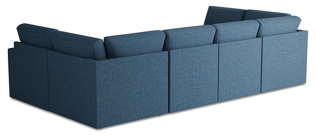 Citymod Blue Fabric 8-piece Pit Sectional