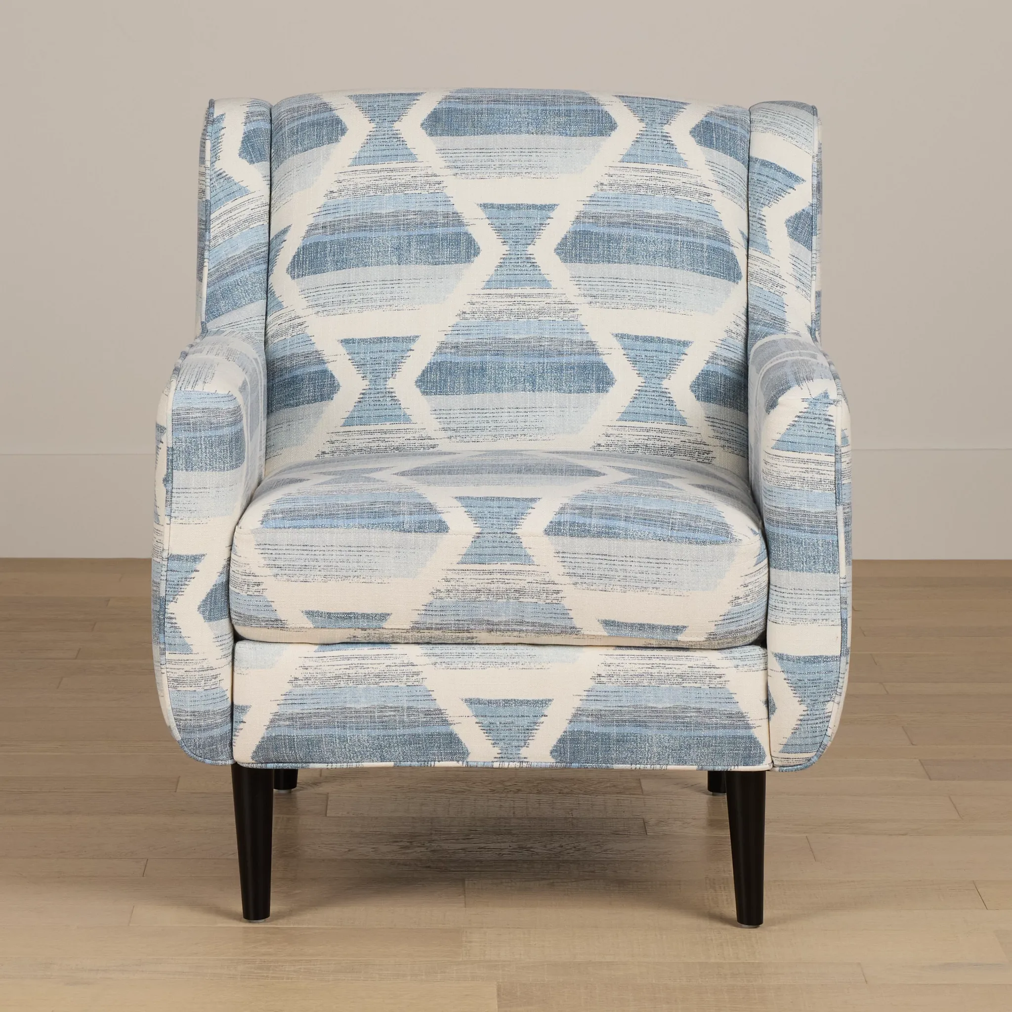 Everly Blue Fabric Accent Chair