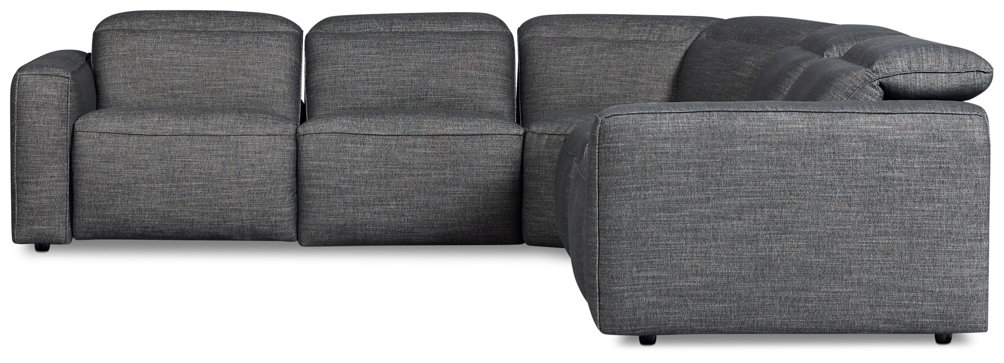 Ryland Dark Gray Fabric Medium Triple Power 2-arm Sectional