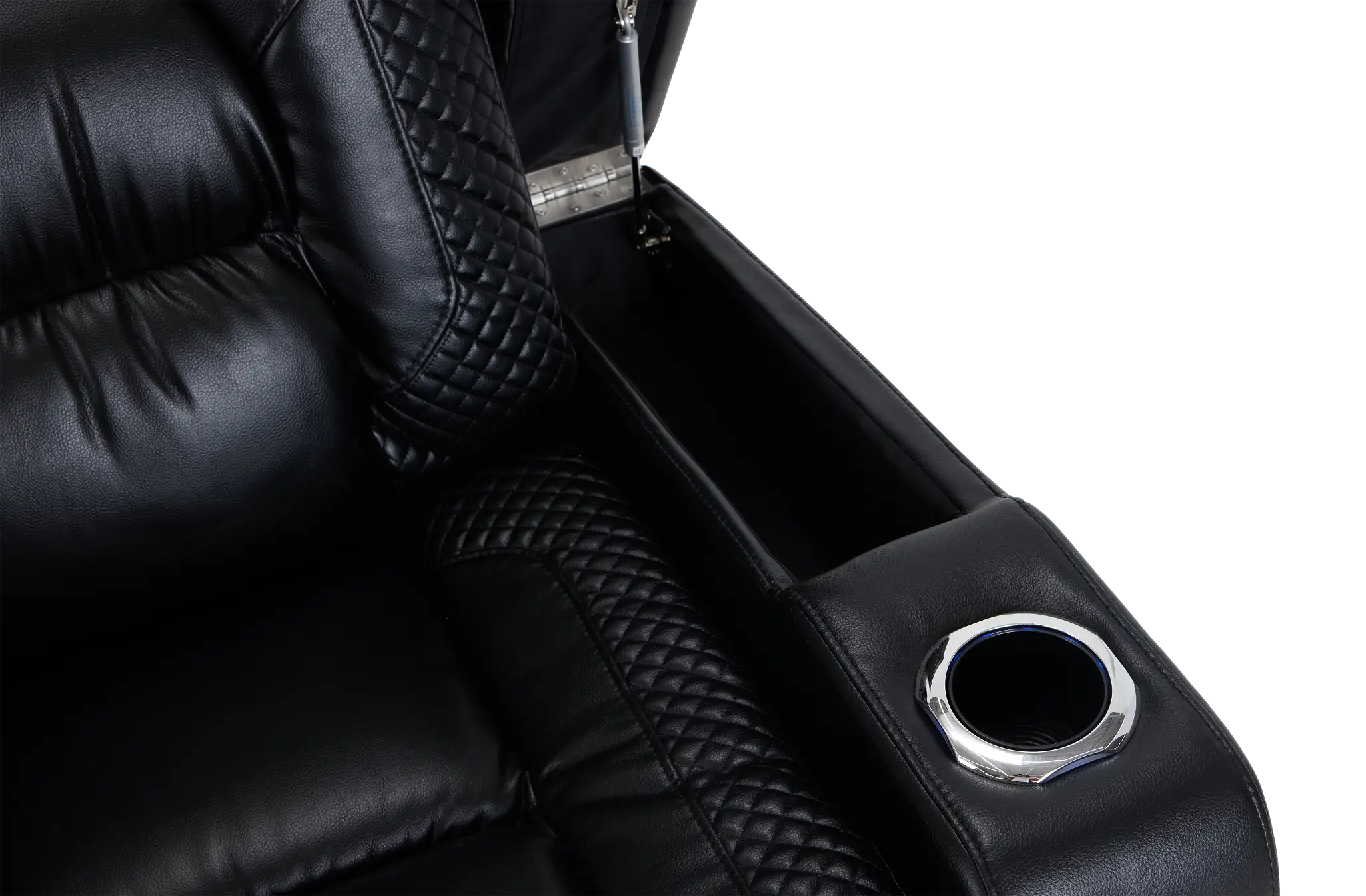 Troy Black Micro Power Recliner With Power Lumbar Troy Black Micro Power Recliner With Power Lumbar