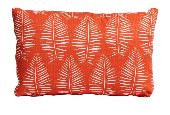 Breeze Orange Lumbar Indoor/outdoor Accent Pillow