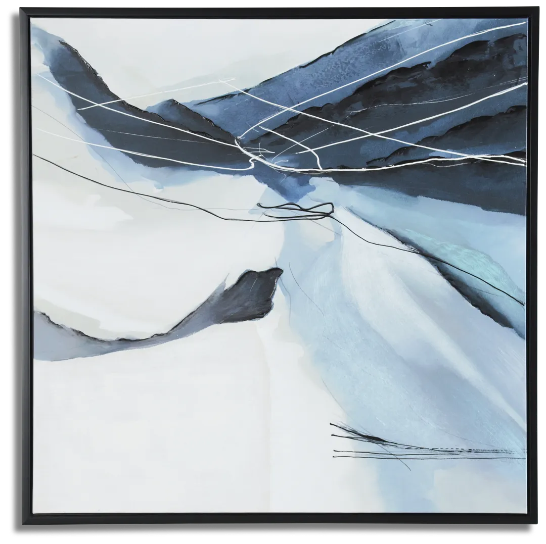 Aleena Blue Framed Wall Art