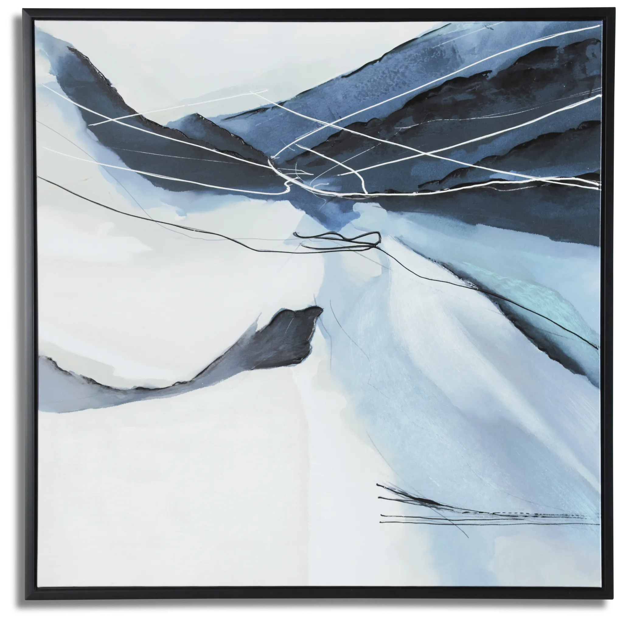Aleena Blue Framed Wall Art