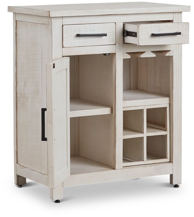 Bodega White Wood Wine Cabinet (4)