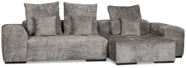 Skylar Gray Fabric Right Chaise Sectional