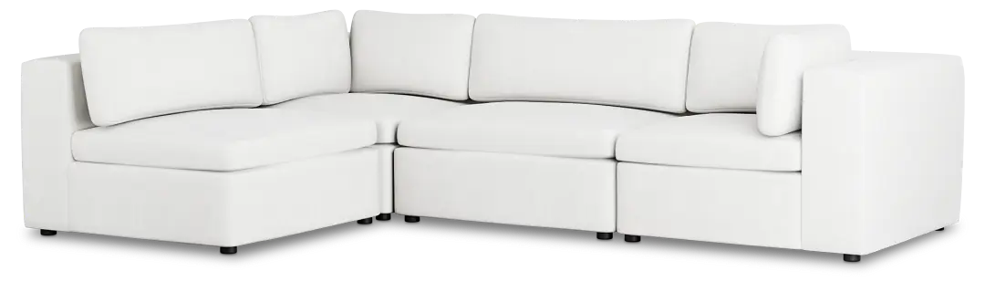 Destin Sutton White Fabric 4-piece Modular Sectional Destin Sutton White Fabric 4-piece Modular Sectional