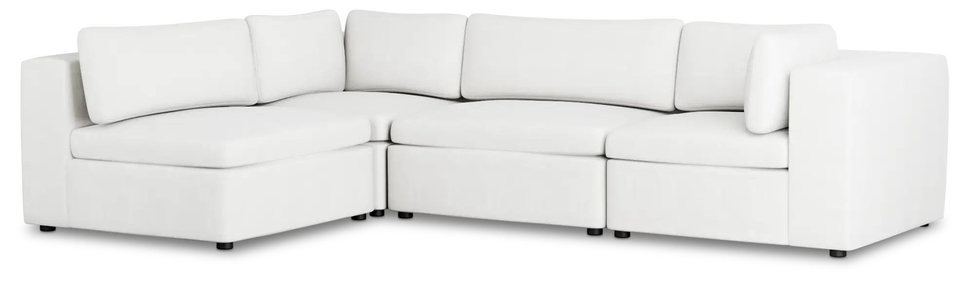 Destin Sutton White Fabric 4-piece Modular Sectional Destin Sutton White Fabric 4-piece Modular Sectional