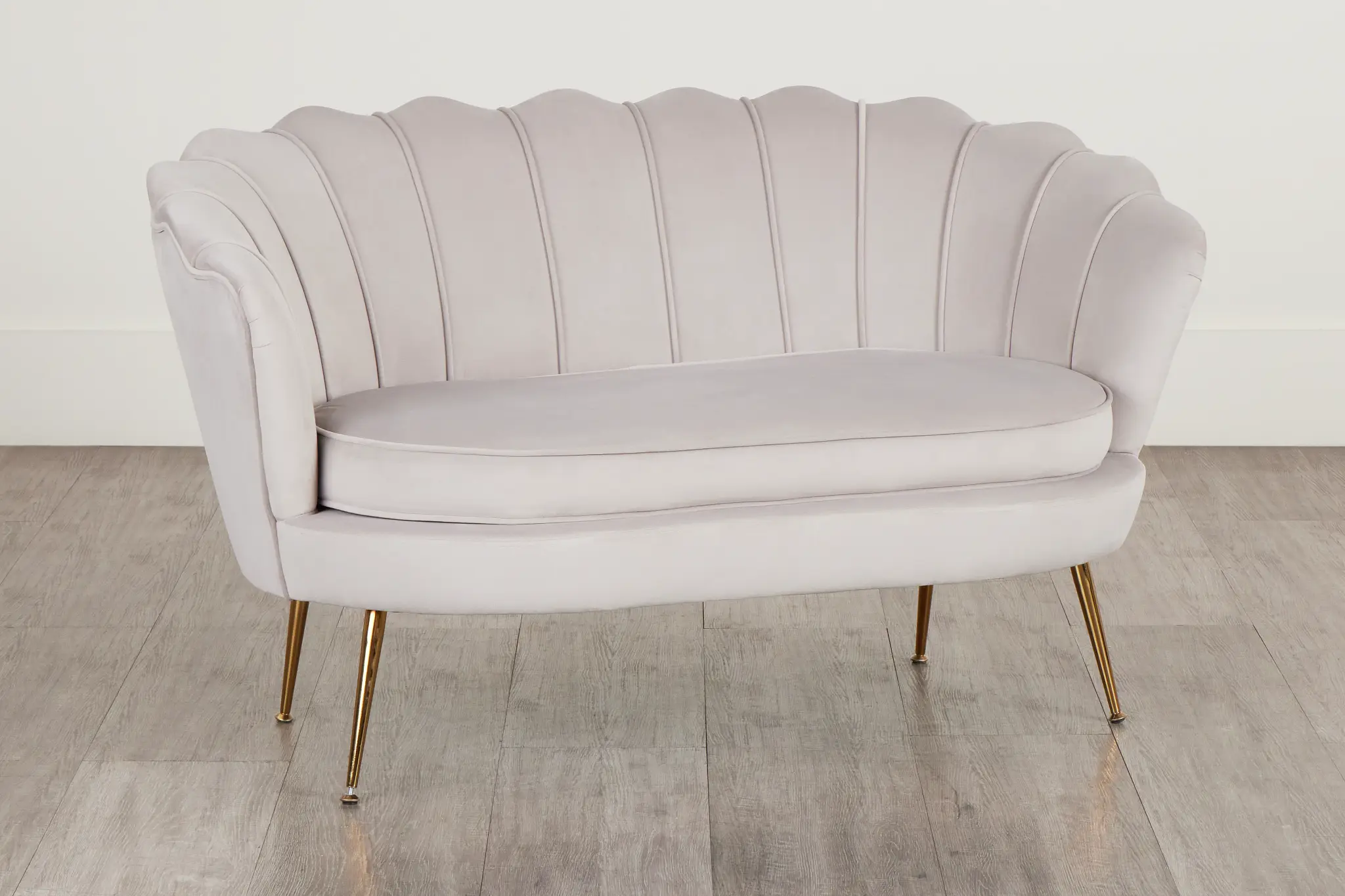 Lily Light Gray Velvet Loveseat Lily Light Gray Velvet Loveseat