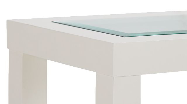 Hurley White Chairside Table