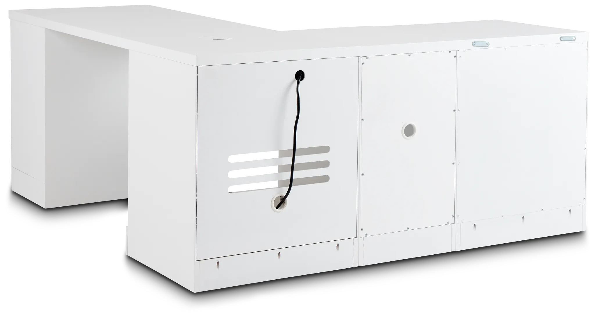 Newport White L Desk