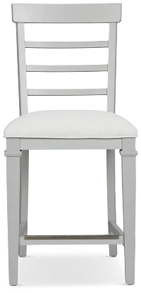 Cape Cod Gray 24" Upholstered Barstool