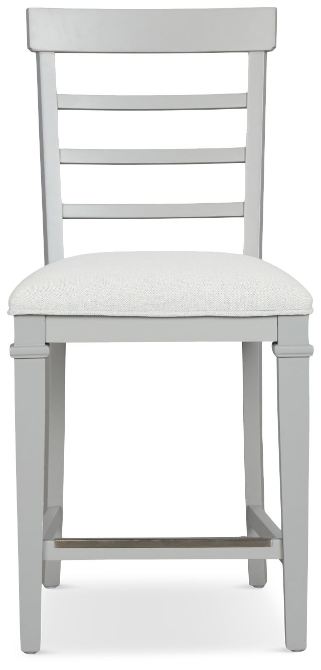 Cape Cod Gray 24" Upholstered Barstool