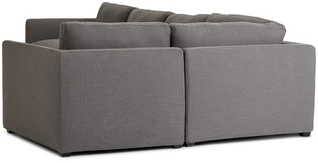 Willow Gray Fabric Medium Two-arm Sectional