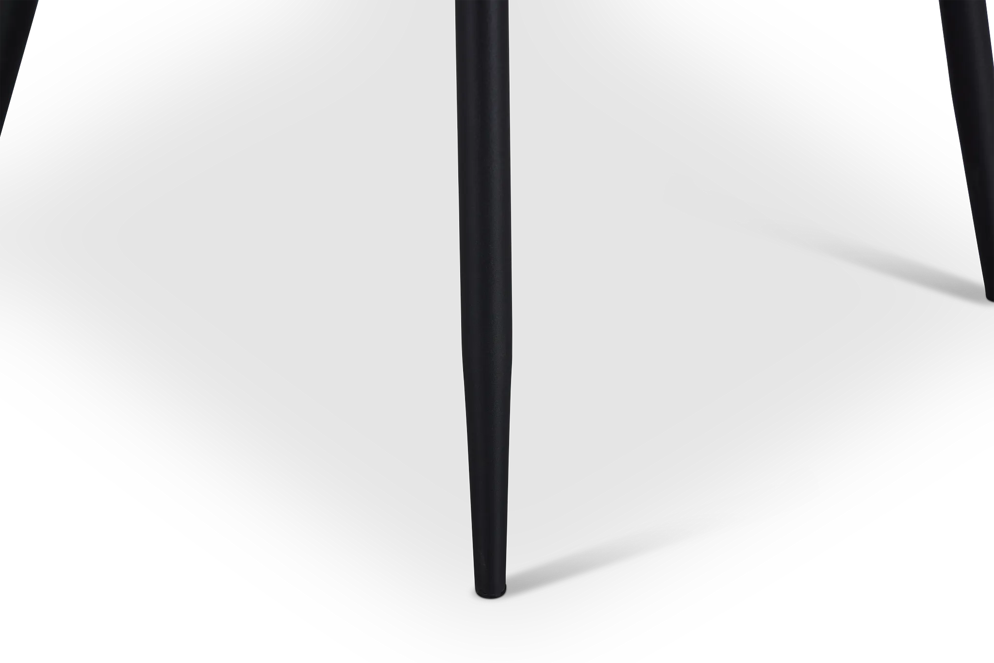 Havana Ivory Velvet Upholstered Side Chair W/ Black Legs