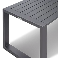 Linear2 Dark Gray Aluminum Coffee Table