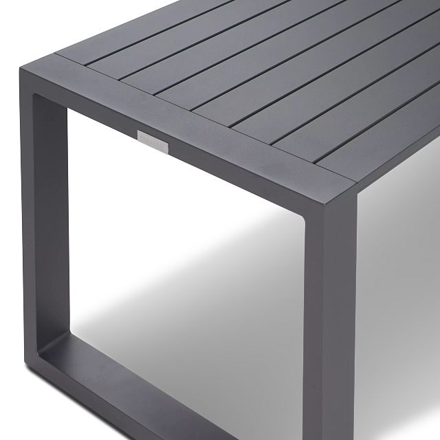 Linear2 Dark Gray Aluminum Coffee Table