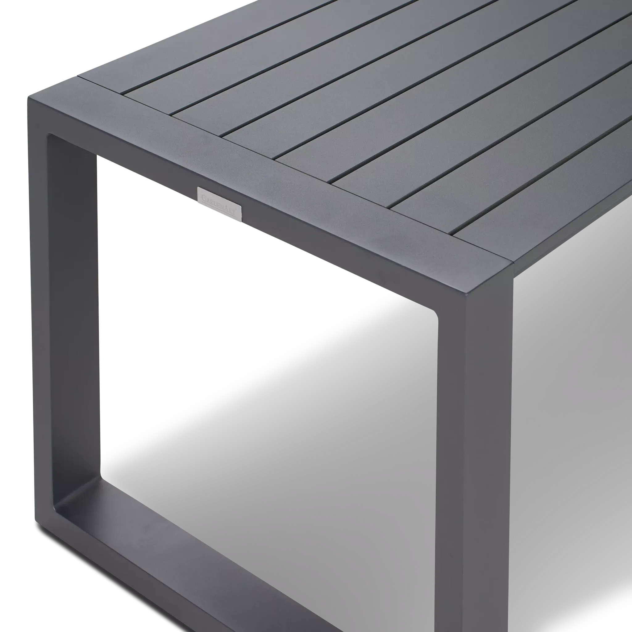 Linear2 Dark Gray Aluminum Coffee Table