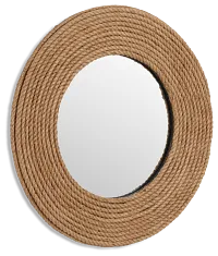 Sandy Jute Mirror