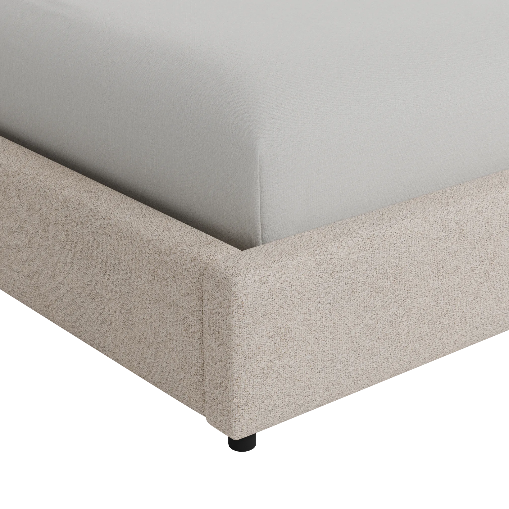 Grayton Sutton Beige 44" Upholstered Platform Bed