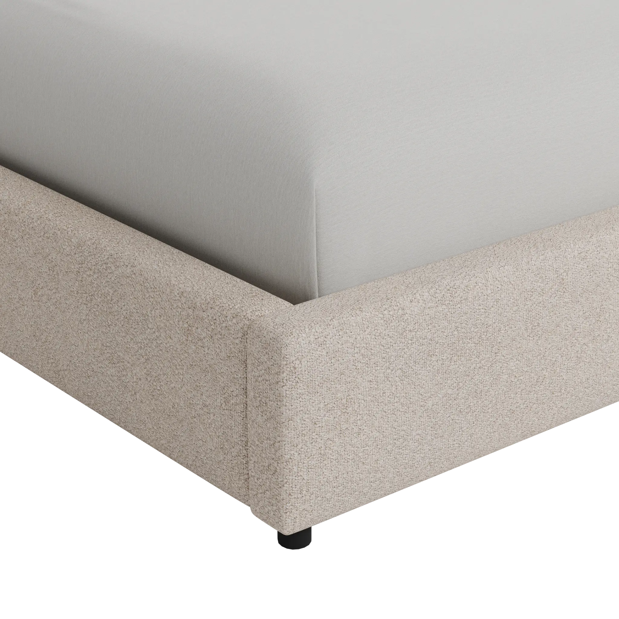 Grayton Sutton Beige 44" Upholstered Platform Bed Grayton Sutton Beige 44" Upholstered Platform Bed