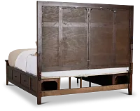 Heron Cove Mid Tone Storage Panel Bed With Lights