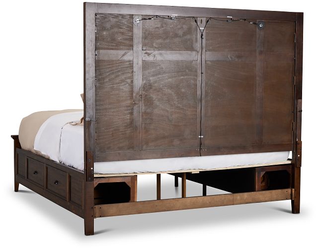 Heron Cove Mid Tone Storage Panel Bed With Lights