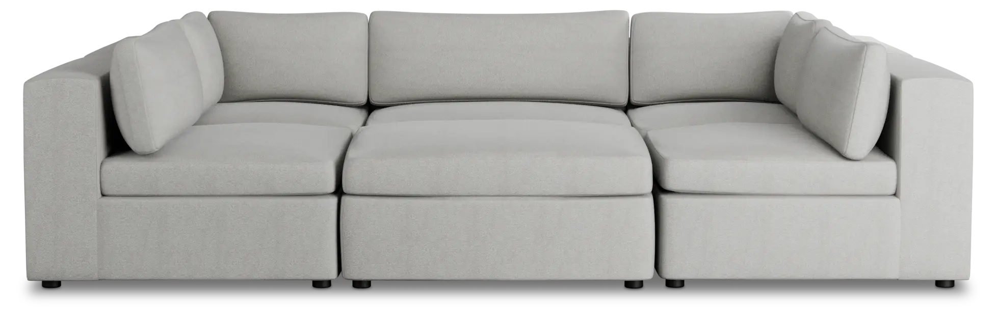Destin Sutton Gray Fabric 6-piece Pit Sectional Destin Sutton Gray Fabric 6-piece Pit Sectional