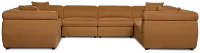 Aria Medium Brown Micro 8-piece Modular Sectional