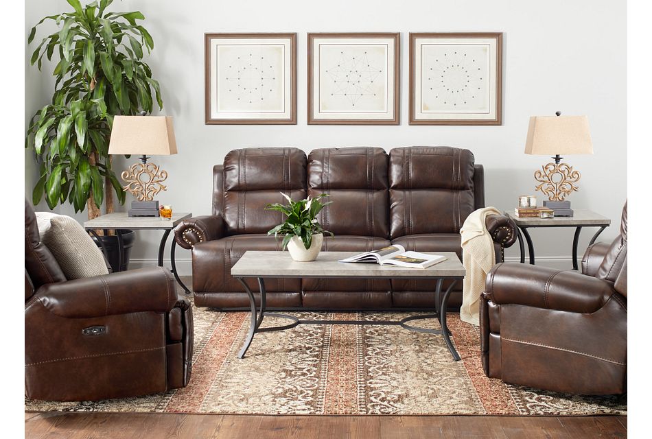 Hunter Dark Brown Micro Reclining Sofa
