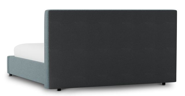 Grayton Sutton Blue 44" Upholstered Platform Bed