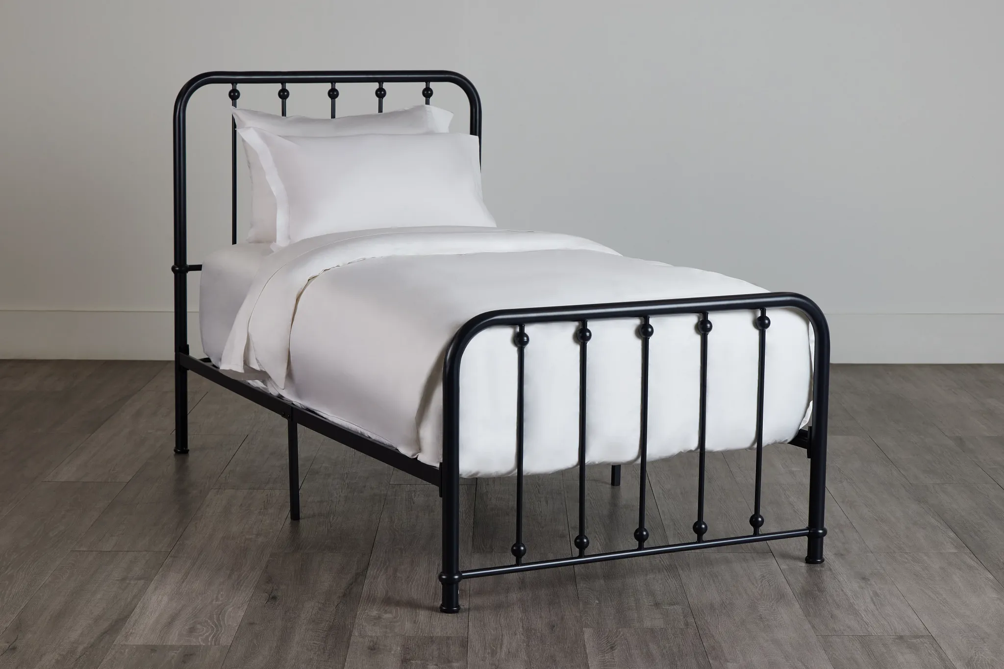 Rory Black Metal Panel Bed