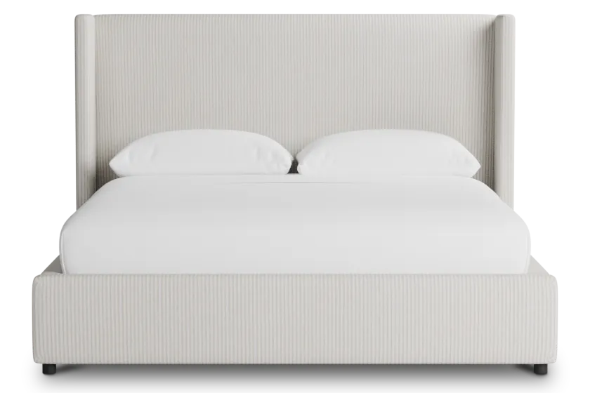 Captiva Lucy Light Beige 48" Upholstered Shelter Bed