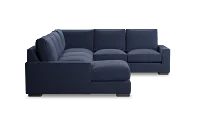 Edgewater Peyton Dark Blue Medium Left Chaise Sectional