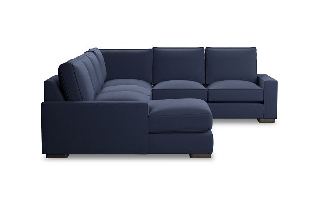 Edgewater Peyton Dark Blue Medium Left Chaise Sectional