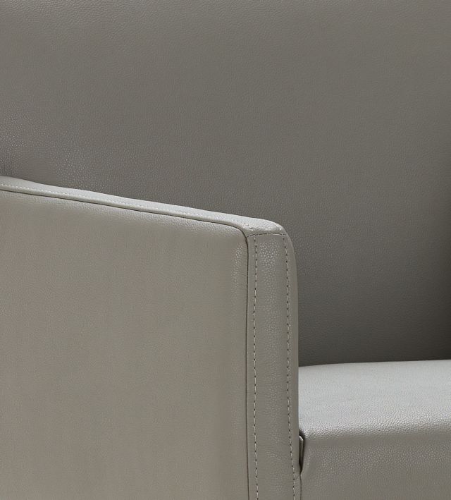 Miami Gray Micro Upholstered Arm Chair (5)