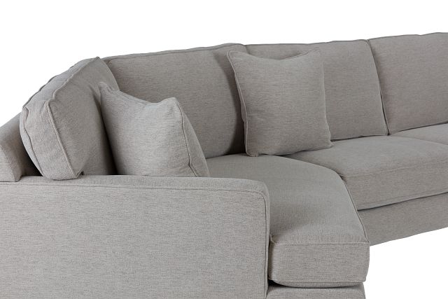 Archer Light Taupe Fabric Large Left Cuddler Sectional