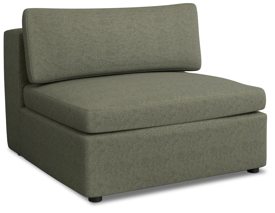 Destin Sutton Green Fabric Armless Chair Destin Sutton Green Fabric Armless Chair
