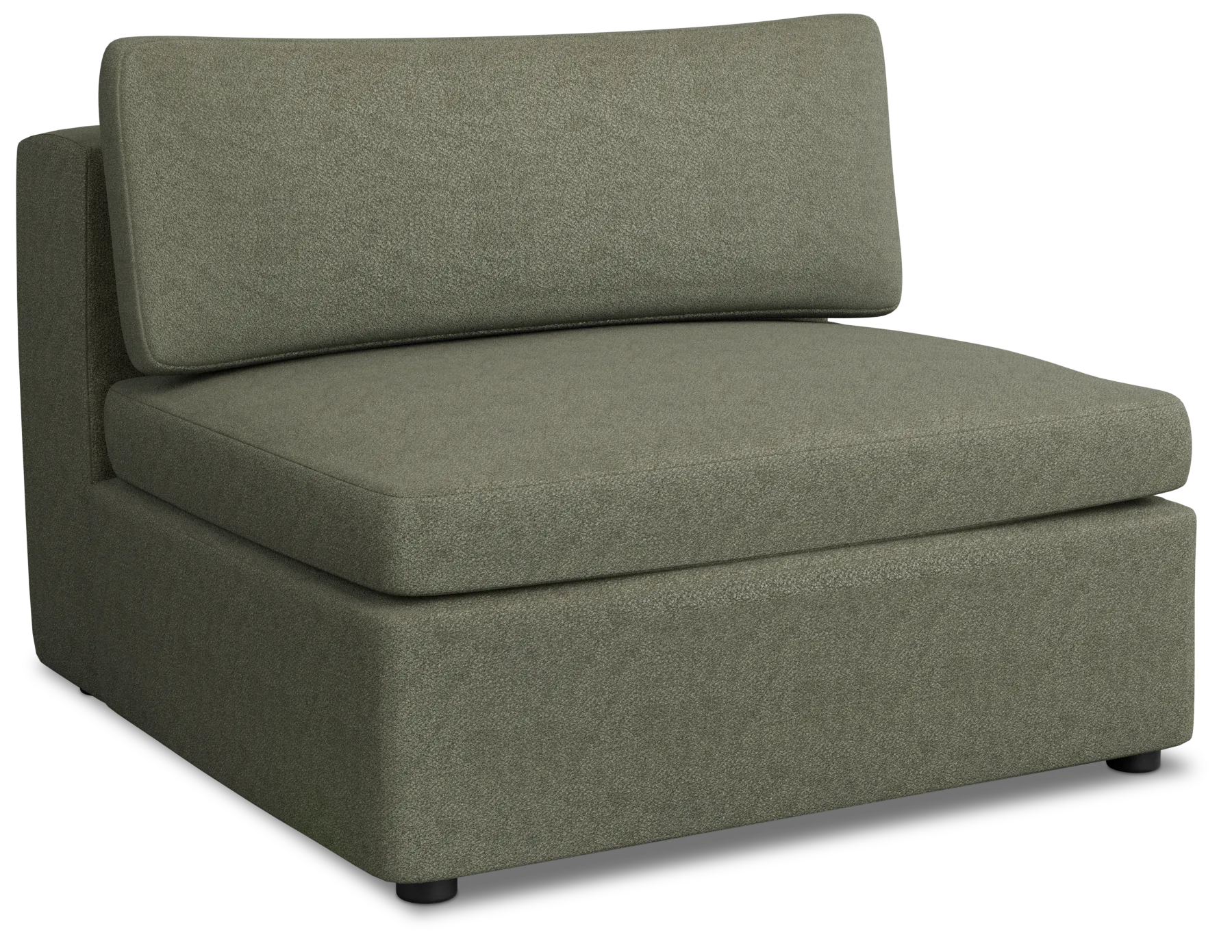 Destin Sutton Green Fabric Armless Chair