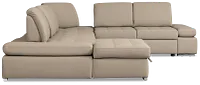 Eden Gray Micro Medium Left Chaise Sleeper Sectional