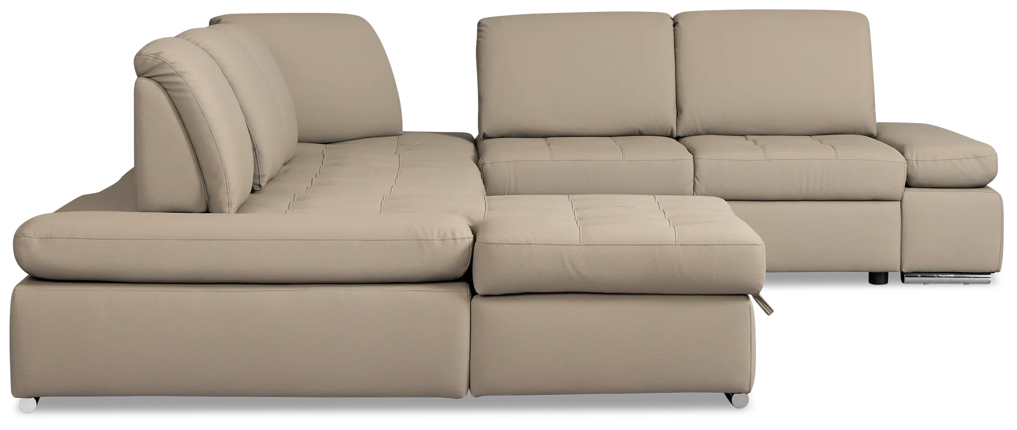 Eden Gray Micro Medium Left Chaise Sleeper Sectional