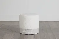 Costa White Uph Accent Ottoman