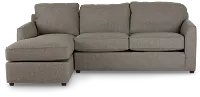 Asheville Brown Fabric Left Chaise Sectional